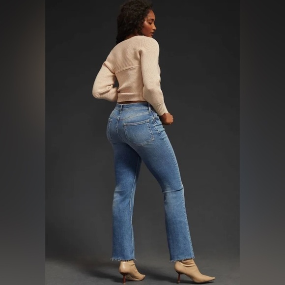 Anthropologie x Pilcro | The Yaya Mid-Rise Crop Straight Jeans Plus Size 32/14 - Picture 2 of 12